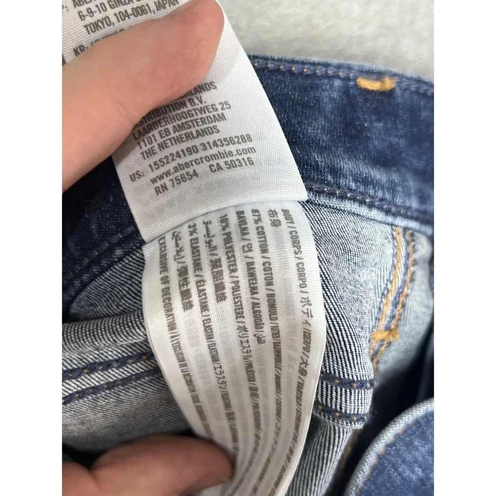 Abercrombie & Fitch Women's 26S Super Skinny Ankle Jeans Ultra‎ High Rise Seamed